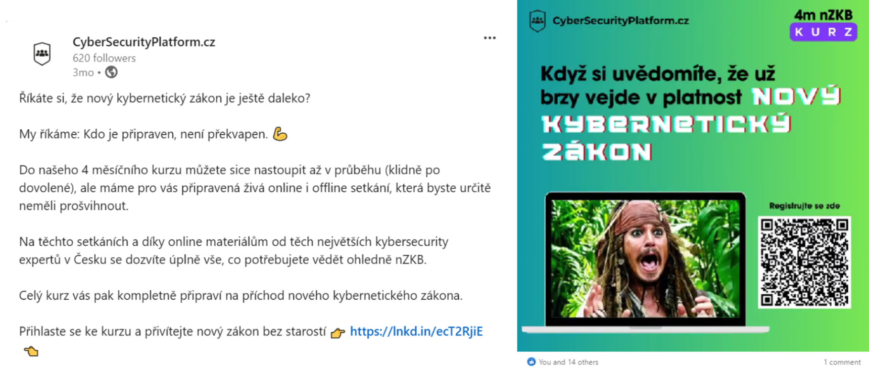 Cybersecurityplatform LinkedIn post